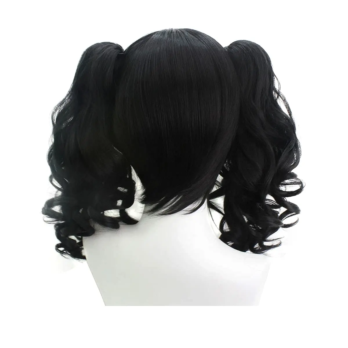 Zwart Krullend Cosplay Pruiken met Staartjes 17,7 "Dik en Zacht voor Vrouwen Kostuum Pruiken Party Halloween