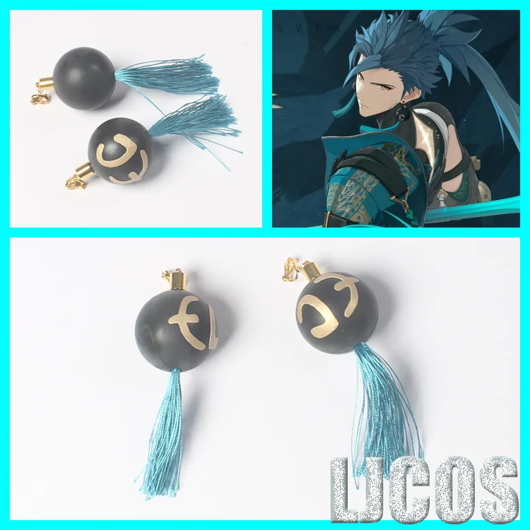 Anime Wuthering Waves Jiyan EVA Earrings Take Photo Props Accessories Cosplay Costume Ear Clips Acrylic