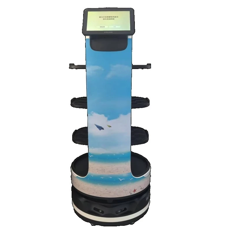 2026 Touchscreen Automatic Food Hotel Service Robot/Smart Food Delivery Robot with Auto Navigation for Restaurant