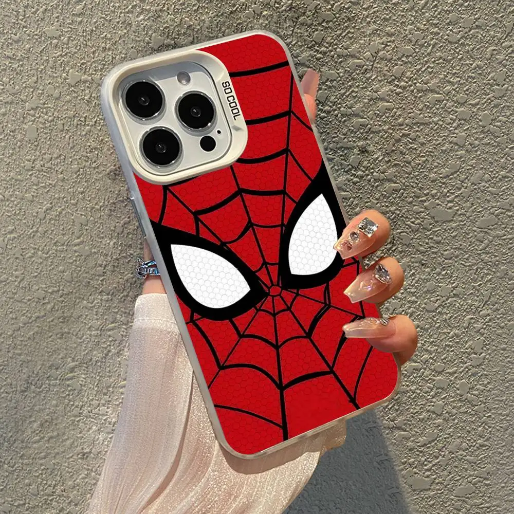 Anime Spider-Man Handyhülle für iPhone 17 17e 16e 16 15 14 13 12 11 mini Pro Max X XR XSMAX Air Plus Sturzsichere Matte Rückseite