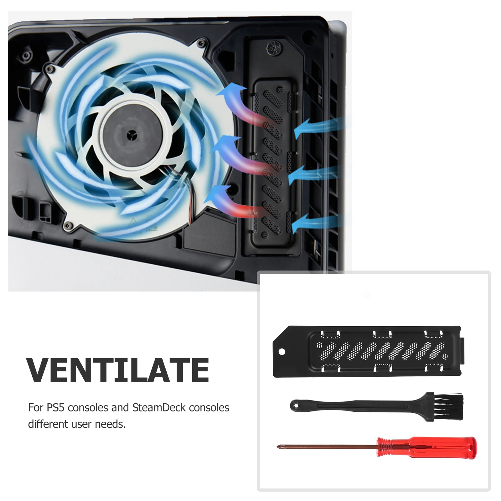 

1Set Game Console SSD Cover Metal Aluminum Alloy Multi-Functional Dustproof Protector with Screwdriver Cleaning Brush Game