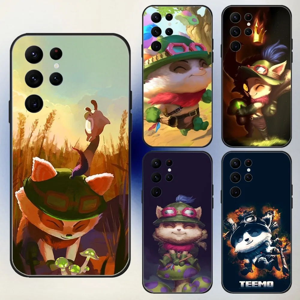 L-League of Legends Teemo Phone Case For Samsung S24,23,22,30,21,10,9,Ultra,Plus,Lite,FE,5G Black Soft Case