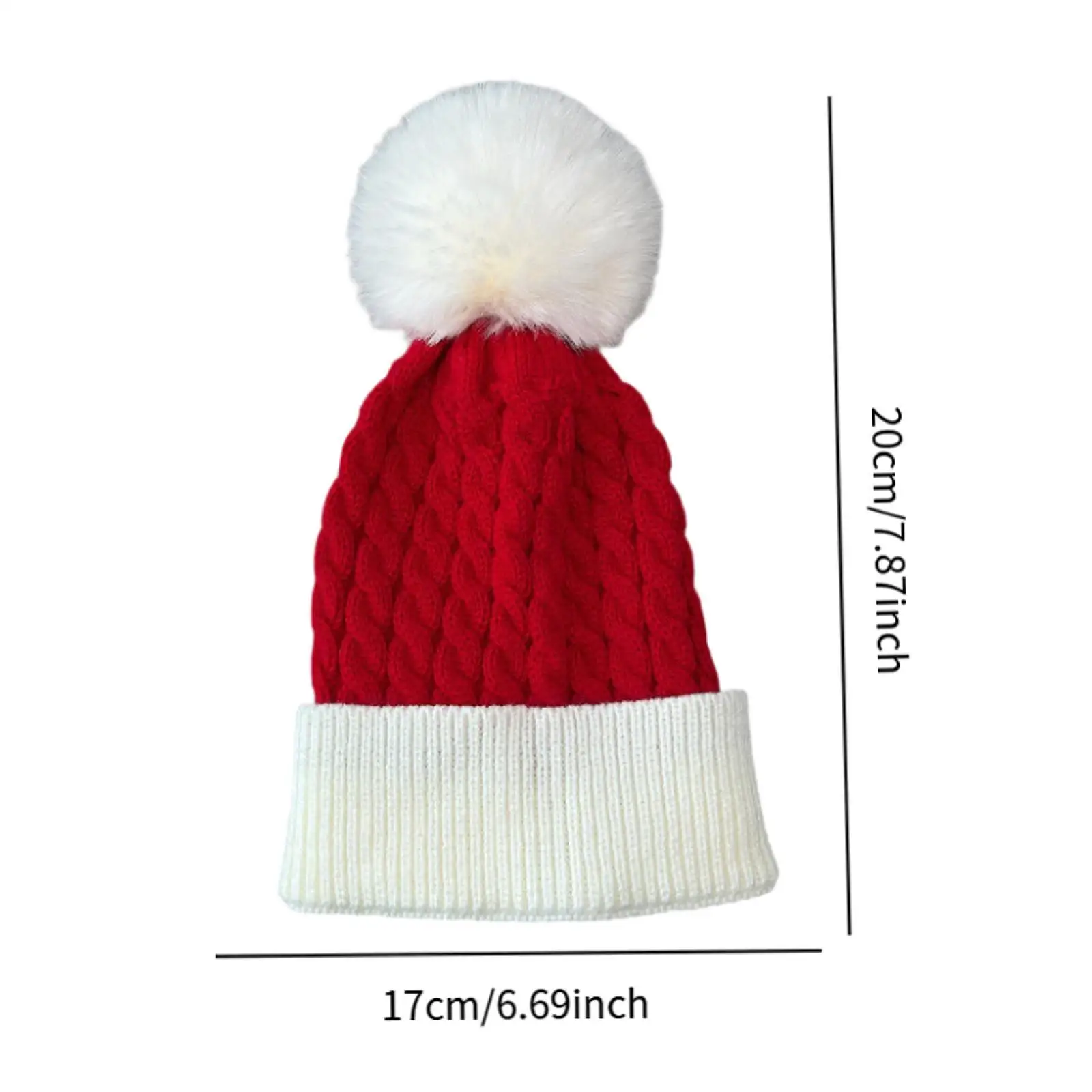 Chapeau de Noël d'hiver avec pompon pour la fête à thème, la randonnée et le ski