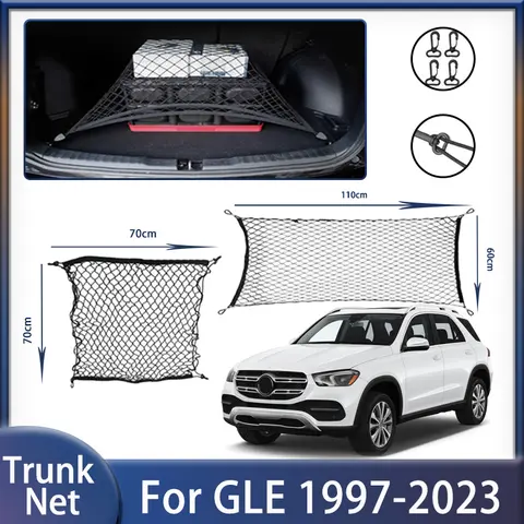 메르세데스 벤츠 GLE 1997-2023 350 250 W167 W166 용 자동차 트렁크 네트, 신축성 있는 편리한 고정 보관, 신축성 네트 액세서리
