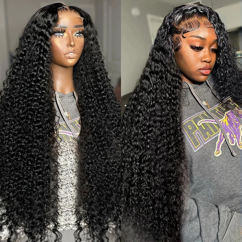 250% 30 40 Inch 13x6 Loose Deep Wave Lace Frontal Wigs Brazilian Water Curly 13x4 Lace Front Human Hair Glueless Wigs For Women