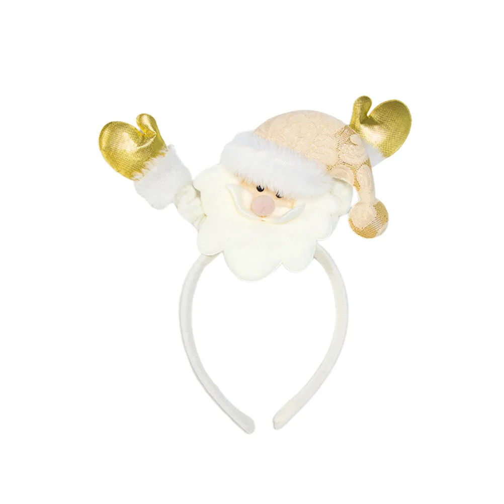 

4 PCS Gingerbread Man's Hairband Holiday Hoops Christmas Accessories Costume Headbands