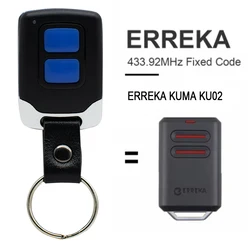 Remote Control For ERREKA KUMA KU02 Duplicator Garage Door Opener 433.92MHz Fixed Code