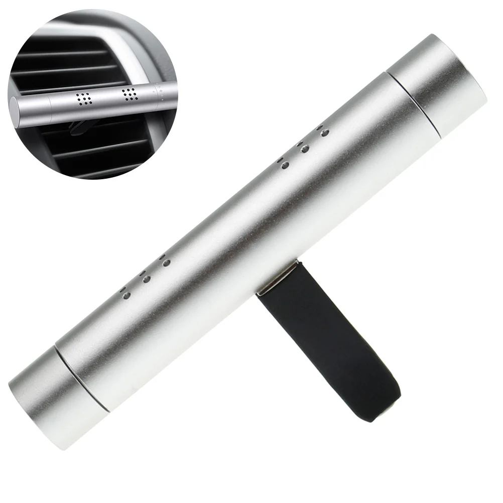 

3 pcs Aromatherapy Stick Diffuser For Vent Silver Air Freshener Essential Oil Car Diffuser Wearproof Non-Toxic Rotating