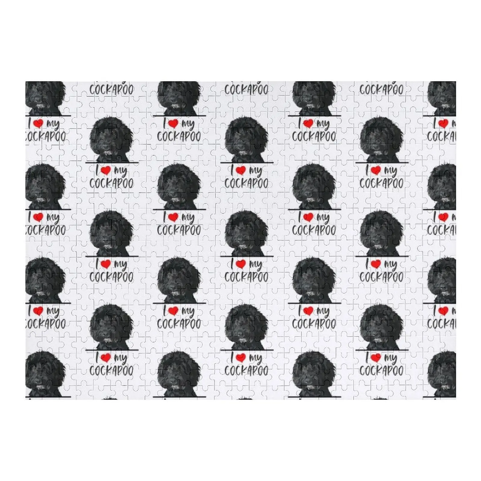 

Я люблю своего пазла Cockapoo, подарок на заказ, детский пазл с животными на заказ