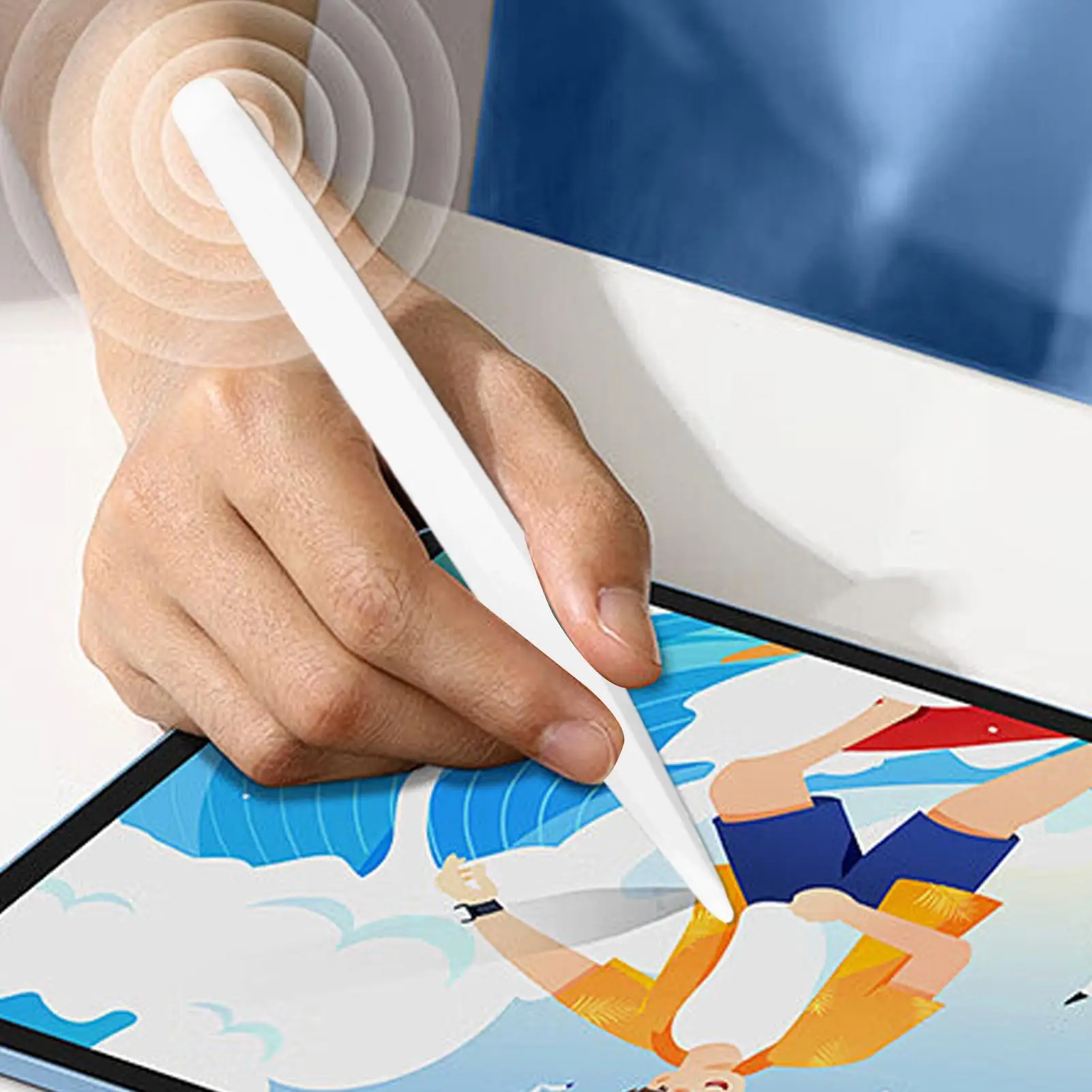 قلم لمس للكمبيوتر اللوحي عالي الدقة برأس مزدوج قلم لمس للهاتف مع مستشعر ضغط لرسم عرض ملاحظات فنية