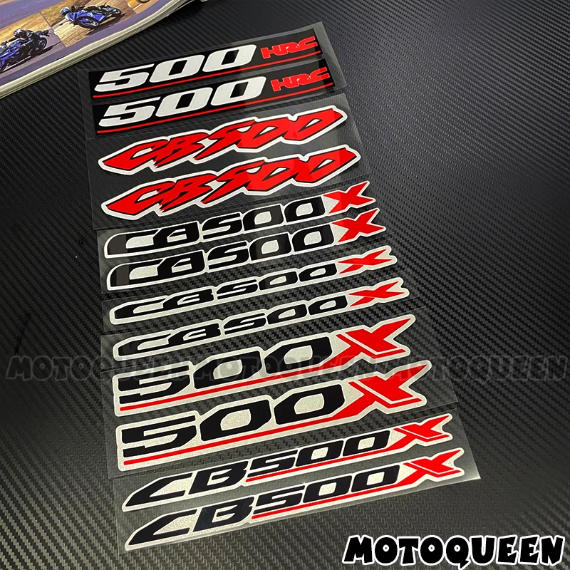 

2X Motorbike Motorcycle Tank Pad Side Wheels Shell Wind Decor Label Logo Decals Stickers for Honda CB500X CB500 CB 500X 500