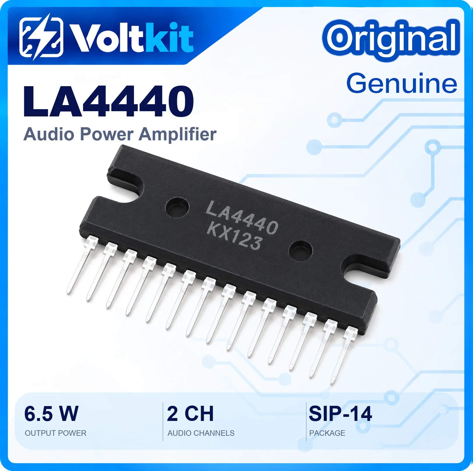 5PCS LA4440 SIP-14 Dual Channel 6W Bridge 19W Audio Power Amplifier IC for Car Radio and Stereo