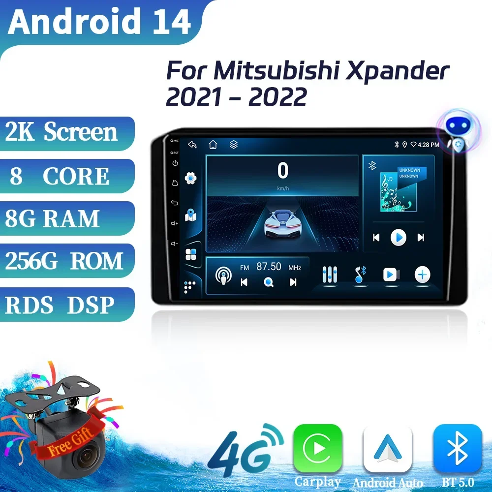 

For Mitsubishi Xpander 2021-2022 Car Radio Multimedia Video GPS Car Stereos Android 14 Navigation Wireless Carplay Touch Screen