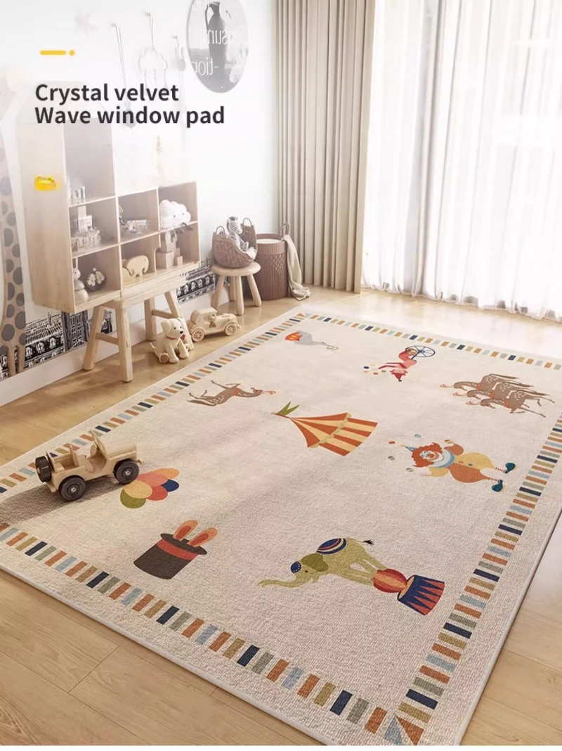 Children's Anti-Slip Large Area Carpet, Living Room, Study Toy, Reading Area, Baby Crawling Carpets, Play, Stain Resistant Rug