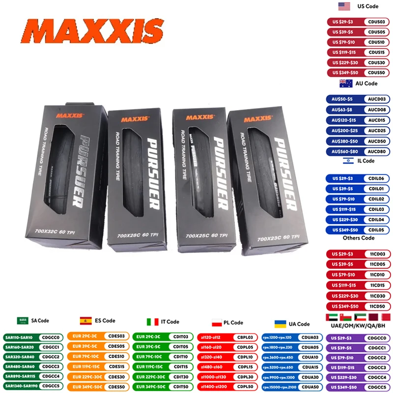 MAXXIS PURSUER Durable Sport Level Tire Anti Puncture For Road Bike Training Tyre E-BIKE 700x23C 700×25C 700×28C 700×32C