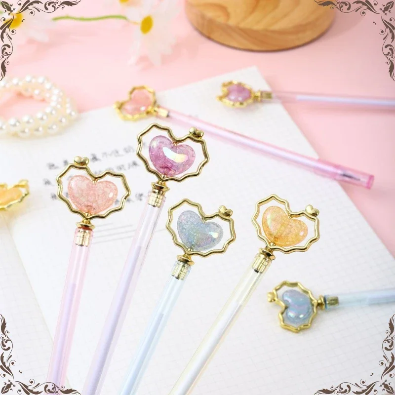 Wholesale Creative Korean Edition Love Bead Neutral Pens Cute High Beauty Styling Gift Student School Stationery