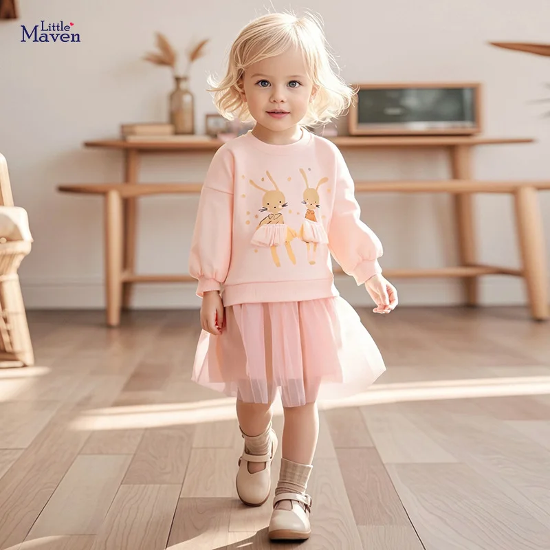 

Children's Clothing Wholesale Girls' Mesh Dress Autumn Cartoon Children's Skirt