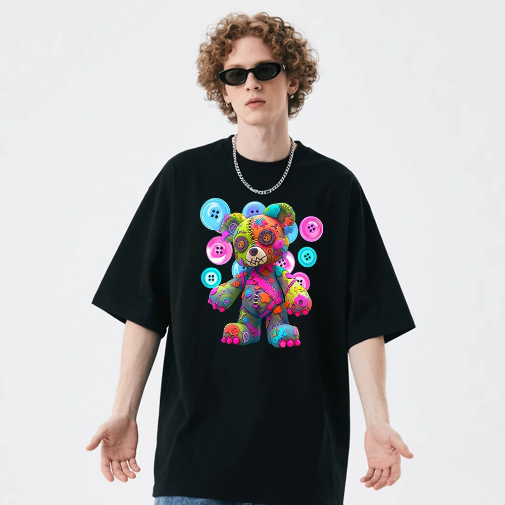 4 قطع من ملصقات نقل الحرارة على شكل الدب الكرتوني العصري، ملصقات نقل الكي DIY، مناسبة للقمصان والجينز وحقائب الظهر والقبعات