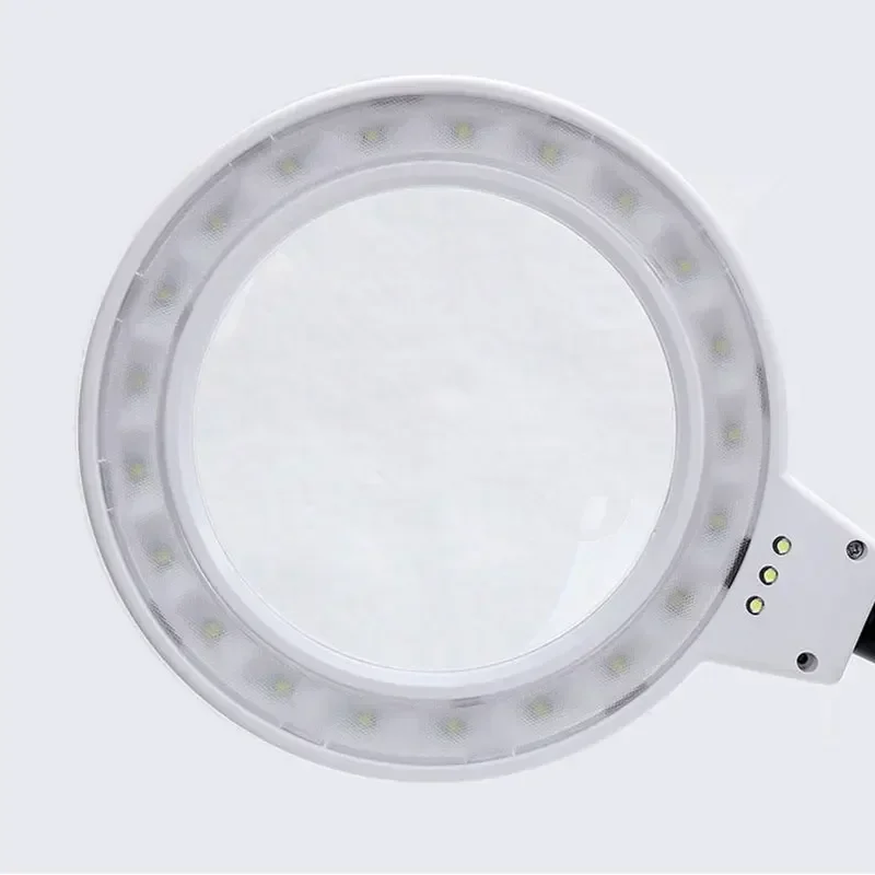 HD Stand Folding Magnifying Glasses with LED Lights 2X 5X Loupe Helping Hand Soldering Phone Screen Magnifier Solder Clamp Tools