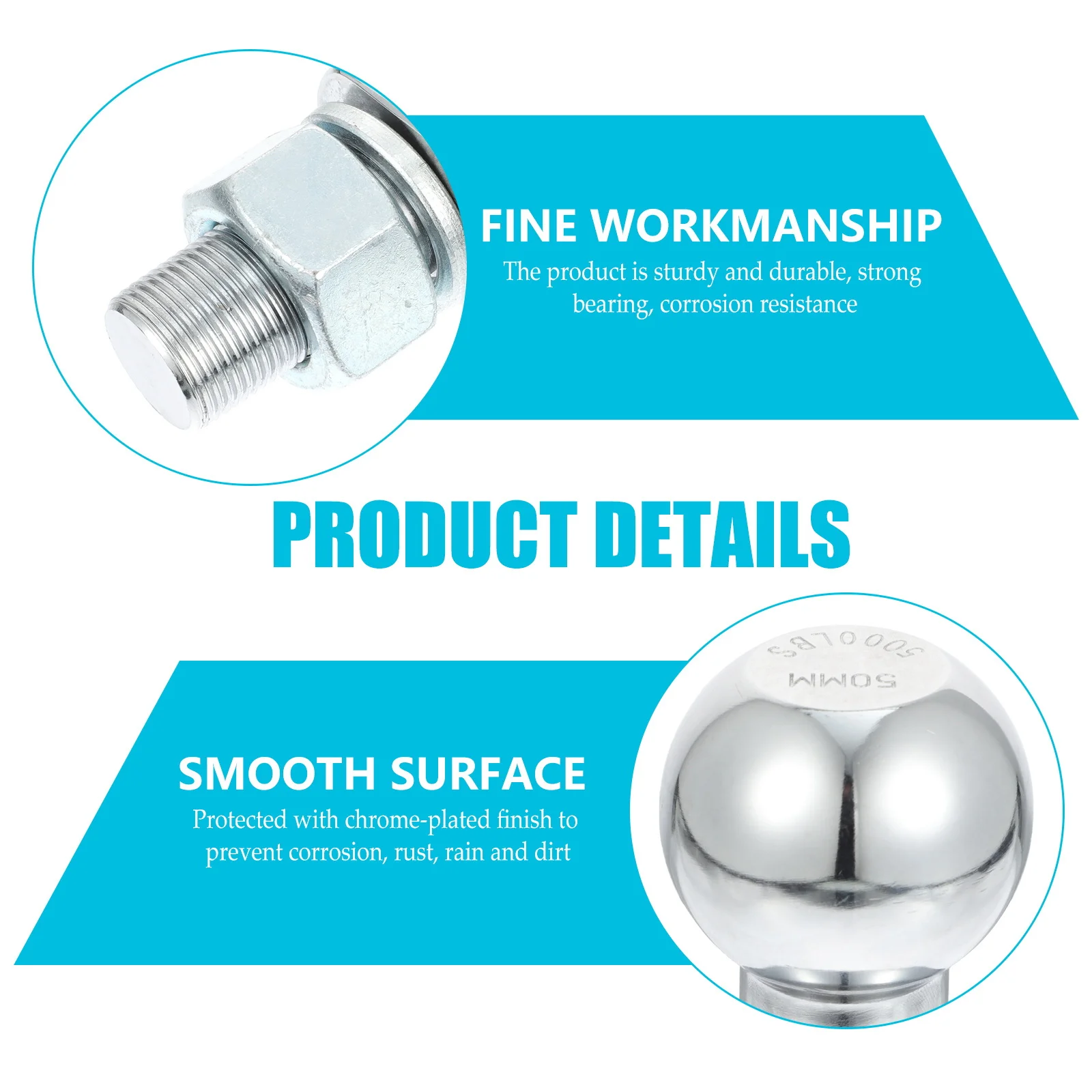 

Inch For Tow Hitch Mount Ball Hitch Receiver Ball For Trailer Heavy Duty Towing Rv Yacht Trailer Accessories