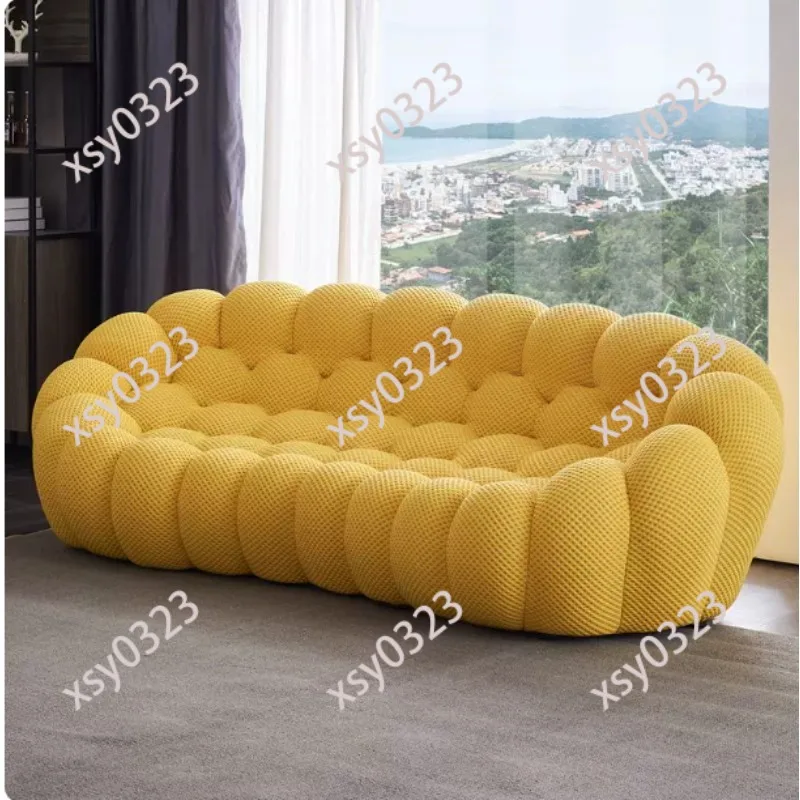 Modern Curved Bubble Sofa 3D Mesh Fabric Comfort Couch for Living Room And Apartment
