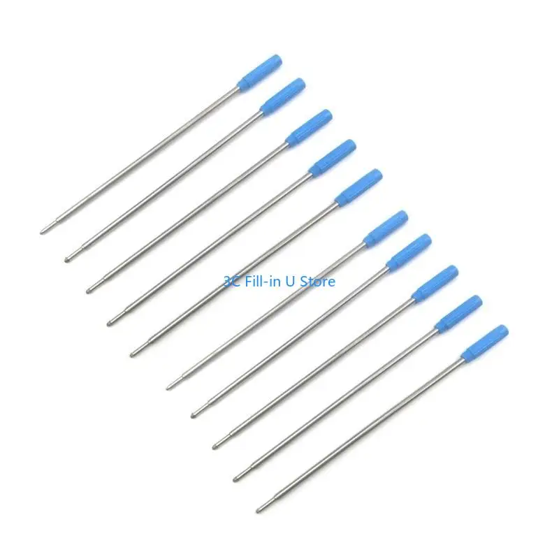 G8TA 10PCS Metal Pen Refills Blue Black 115mm Replacement for Ballpoint Pens