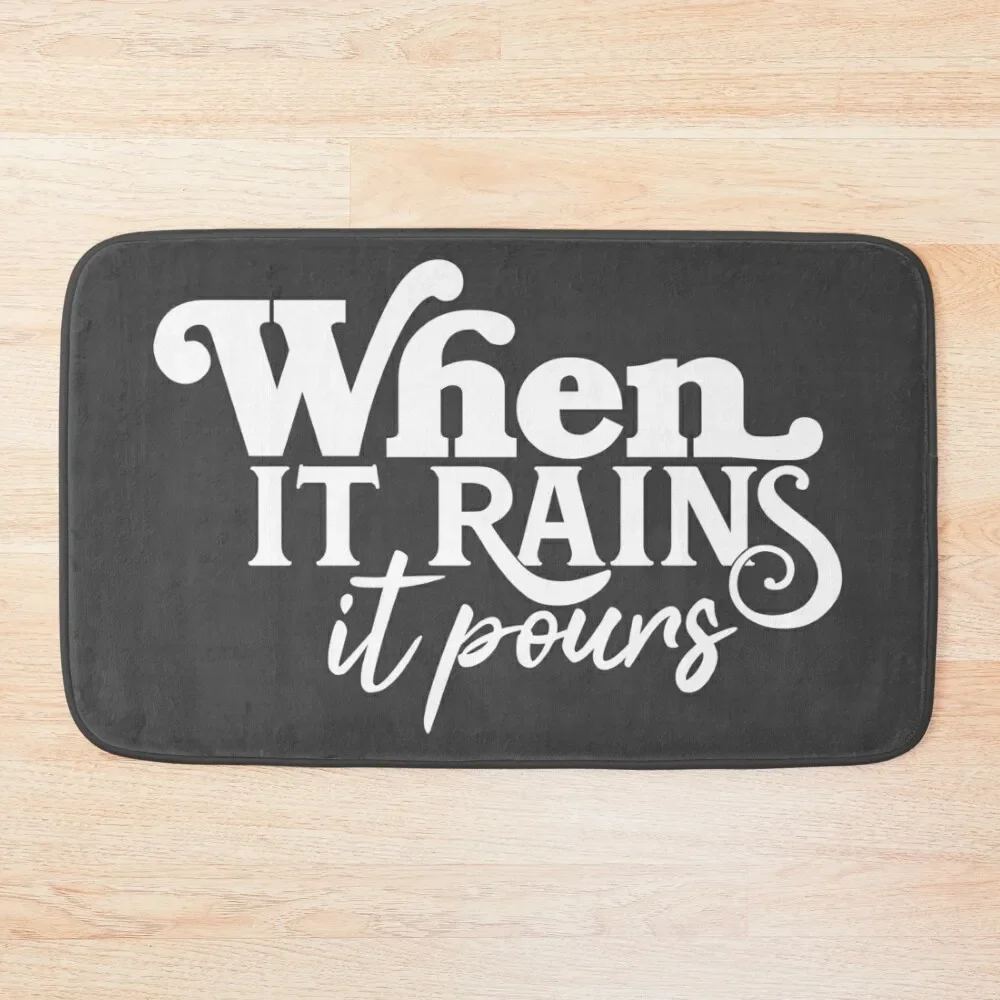 When It Rains It Pours Bath Mat Bathroom Rug Bath Carpet Non Slip Carpet Bath Rugs Mat