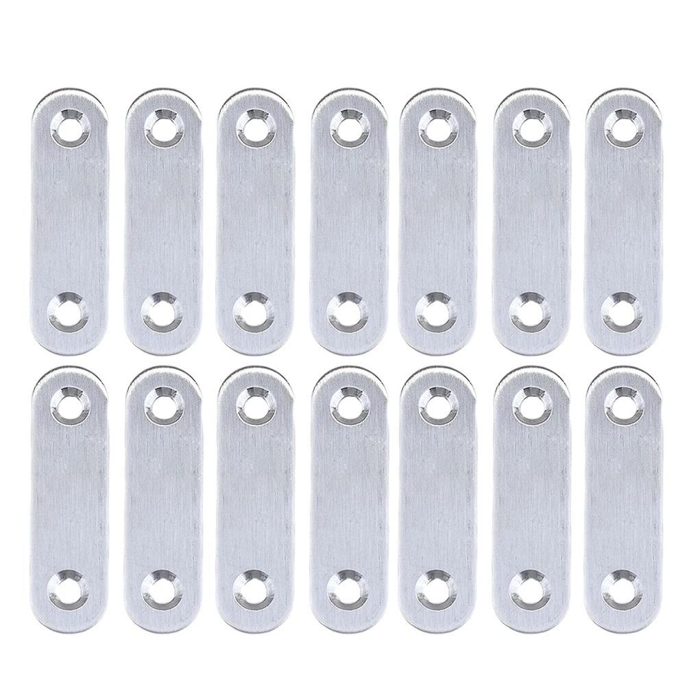 

20pcs Stainless Steel Corner Brackets Silver Heavy Duty Metal Connectors For Furniture Reinforcement Wardrobes Cabinets Steel