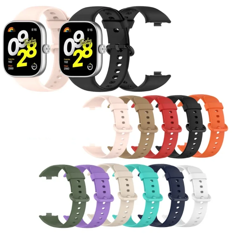 Сменный силиконовый ремешок, подходит для Redmi Watch 4 5, Xiaomi Band 8 Pro 9 Pro, аксессуары для умных часов