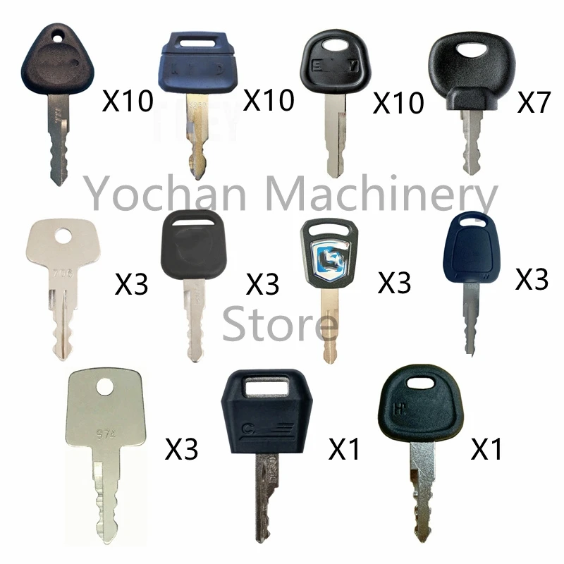 

Ignition Key For Volvo Kobelco Sany Bomag liebherr Excavator For liugong XCMG Doosan Sakai Case For Hyundai Daewoo Digger Switch