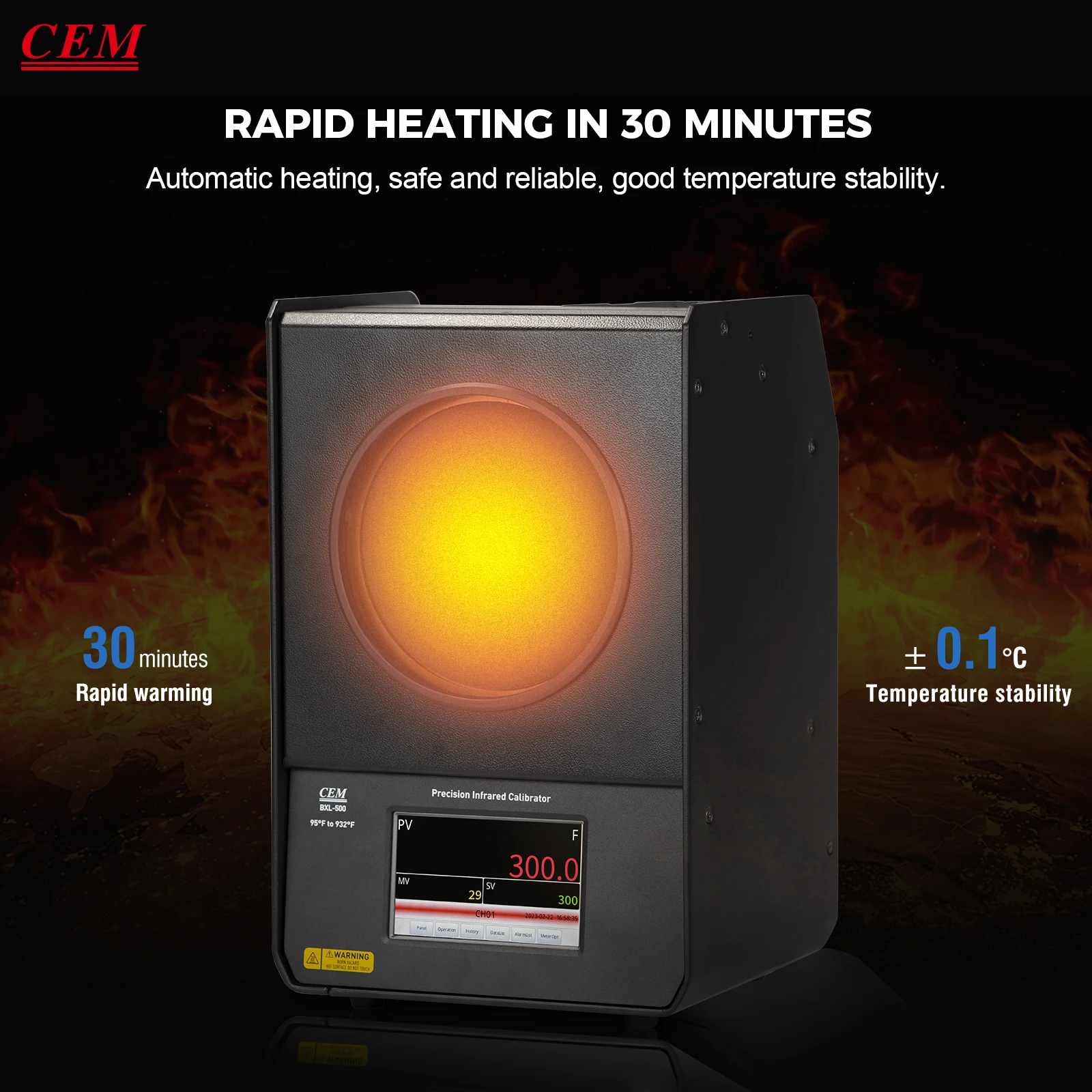 CEM BXL-500 Precision Infrared Calibrator Temperature Instruments for Accurate Reliable Performance 35℃ 500℃ 30 Minutes Max