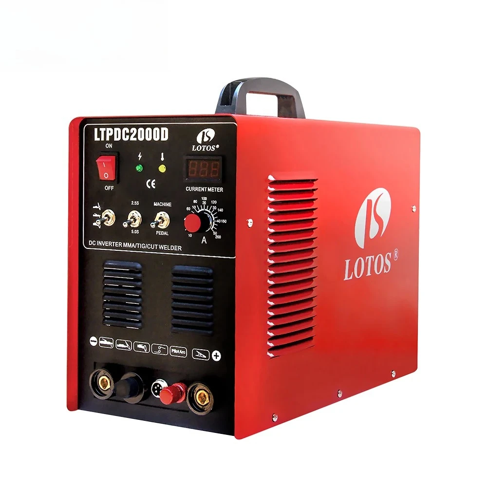 Lotos LTPDC2000D 3 in 1 Tig Mig Cut 110  Inverter Welder Multi Function Machine for Welding Plasma Cutter