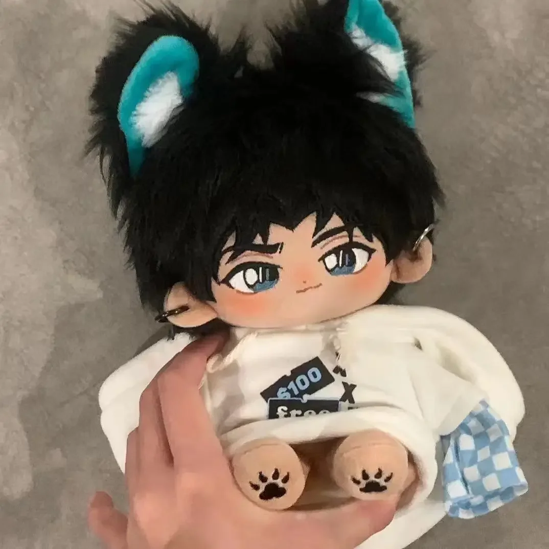 20cm Hattori Heiji Dress-up Puppet Anime Detective Conan Cotton Stuffed Doll Toys for Children Adults with Cos Cloths Suit Gifts