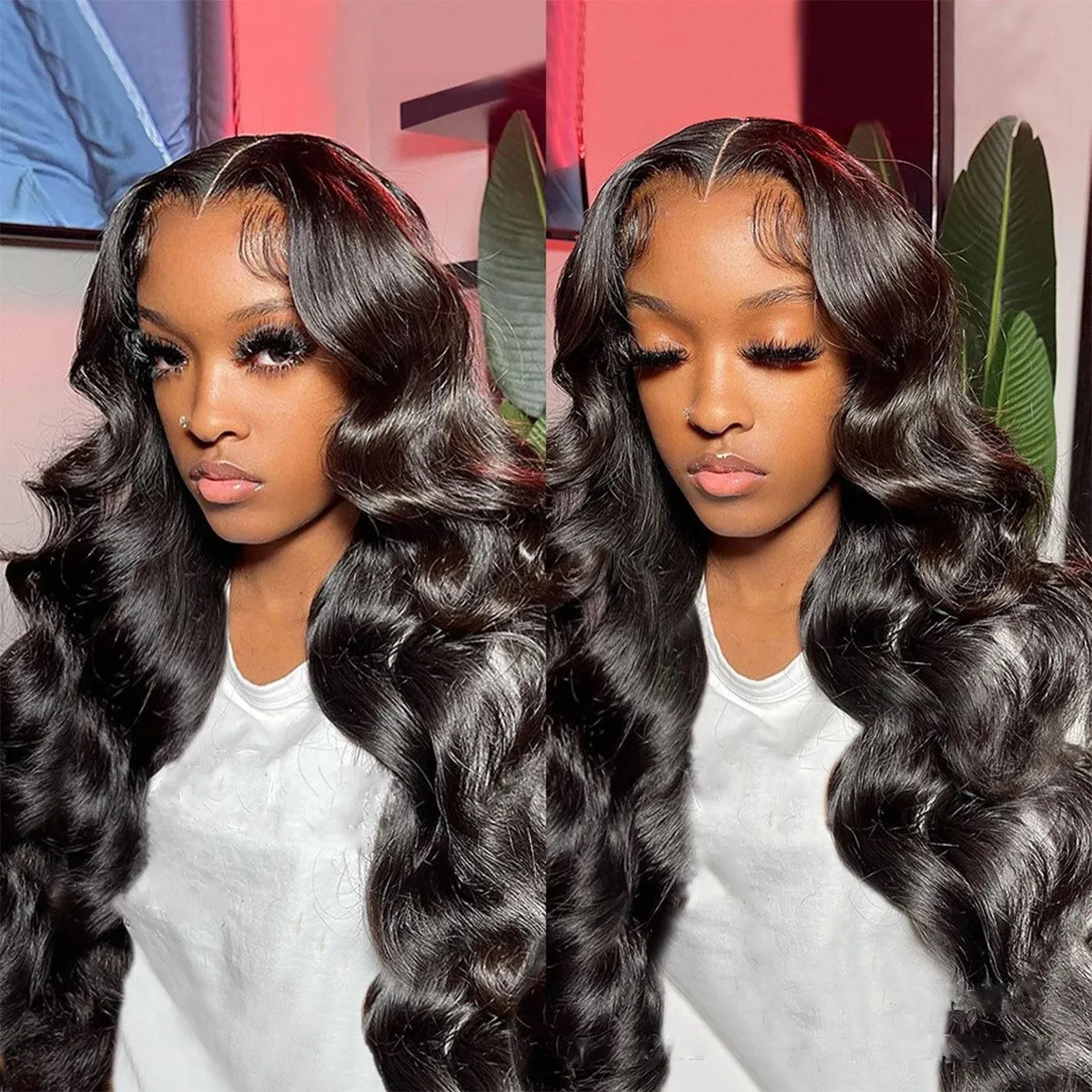 

30 40 Inch 13x4 Body Wave HD Lace Front Human Hair Wigs Pre Plucked 200% Density 13x6 HD Lace Frontal Wig Human Hair For Women