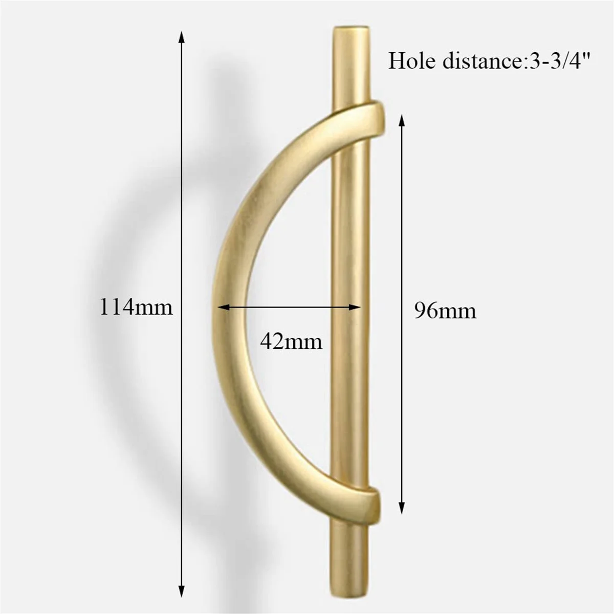 U-VBN-2Pcs Gold Cabinet Pulls Drawer Pulls Half Moon Shape Cabinet Pulls Drawer Dresser Handles Kitchen Cupboard Handles B