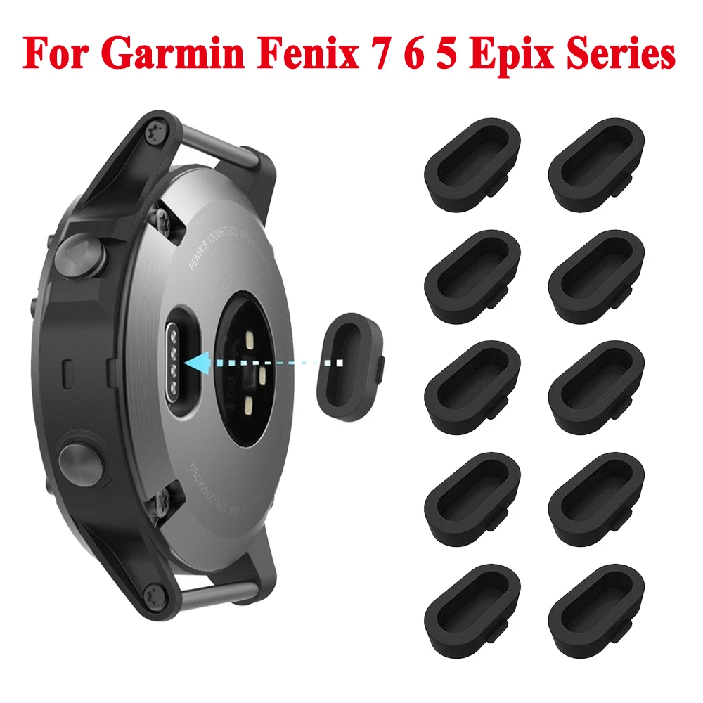 10 PCS/Set Dust Stopper For Garmin Fenix8 7 7X Pro 6 6X Pro 5 5X Plus Epix Pro Gen 2 Charging Port Dust Cover Cap Anti-dust Plug