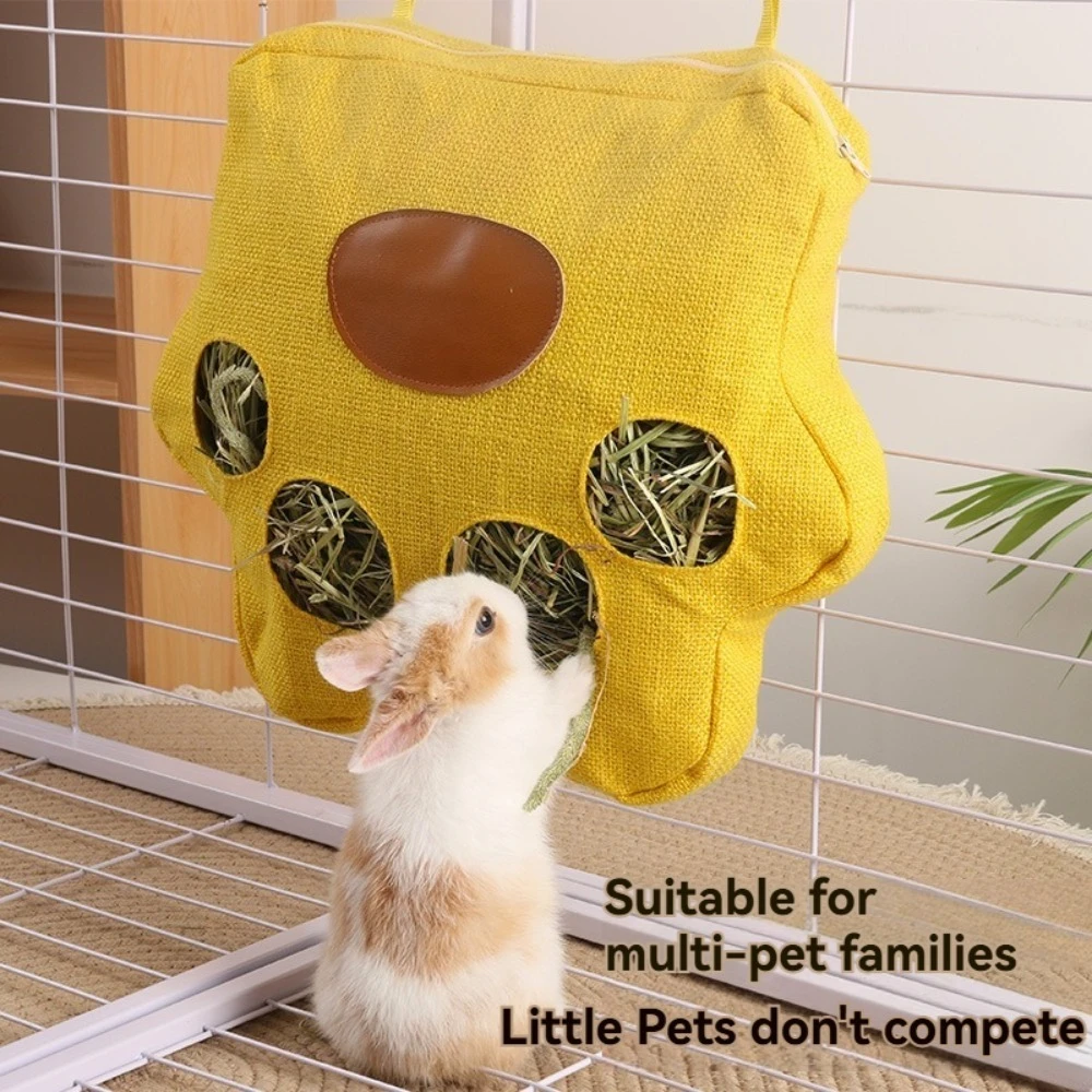 

Hanging Bunny Hay Feeder Food Storage for Chinchilla 4-Hole Washable Snack Rack for Feeding Gerbil Cage Hutch Enrichment