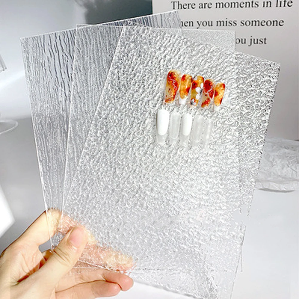 女の子アクリルオーロラ長方形背景カード透明表示ボードネイル練習ツールネイル表示スタンド