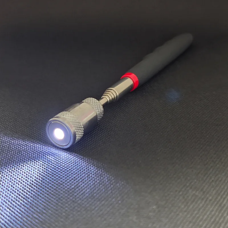 1 قطعة المحمولة المغناطيسي لاقط أداة المغناطيس القلم للتمديد تلسكوبي التفتيش LED الشعلة المغناطيس قضيب لالتقاط مسامير الجوز بول