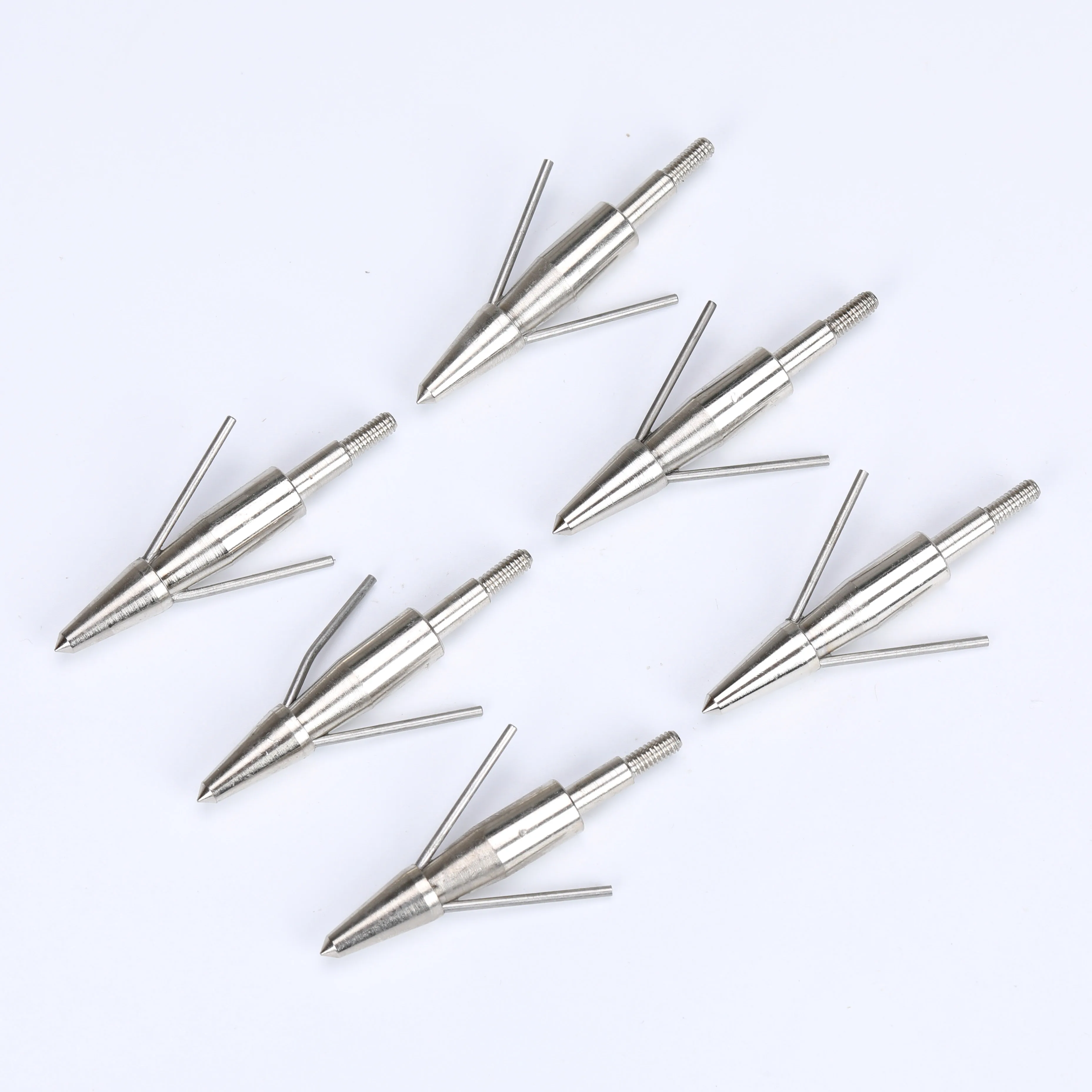 6/12pcs  300 grain Fishing Arrowhead Broadhead Arrow Tips Point with 2 Fixed Blades  for Bow Fishing Hunting