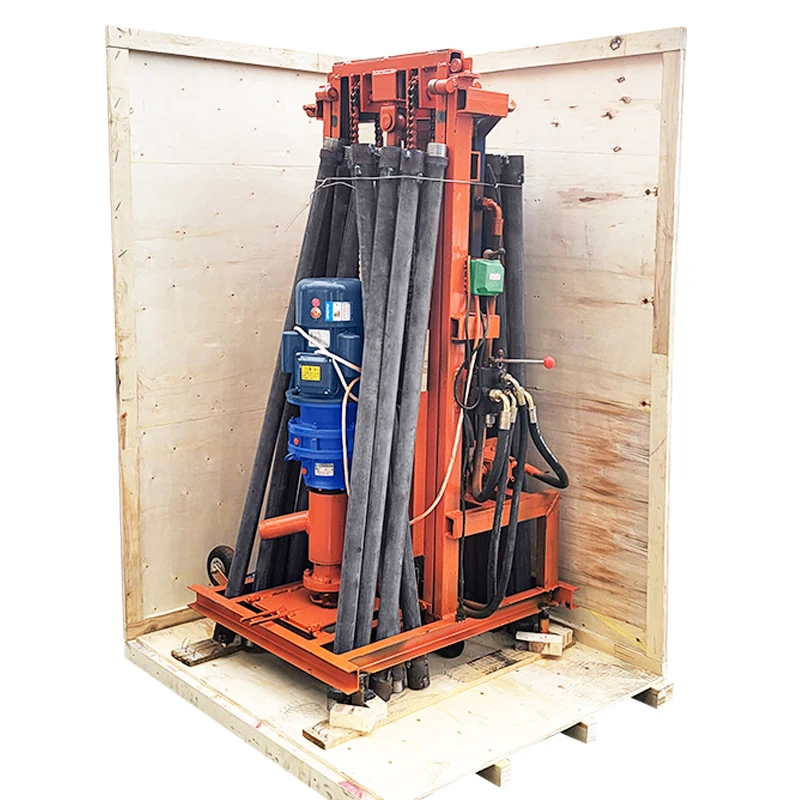 カスタマイズされた120m家庭用および農業用220V/380V電動油圧式携帯型ロータリードリルリグ