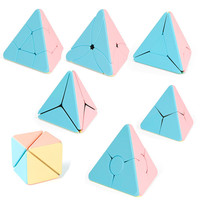MoYu Macaron Series Magic Cubes Corner Twist Bead Boomerang Windmill Maple leaf Triangle Pyramid Puzzle Cubo Magico Toys