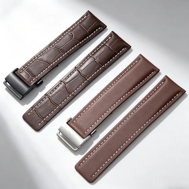 Selected Top Layer Exquisite Cow Leather Watch Strap for Breitling Aviation Timing Super Ocean Avenger Pilot 22MM24MM
