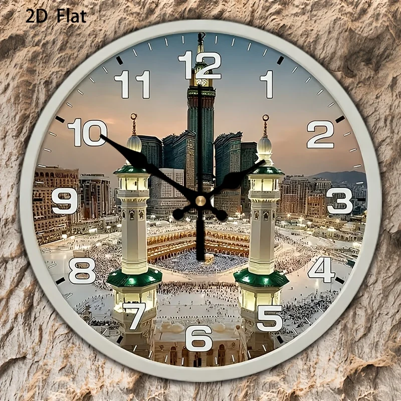 1pc, Landscape of The Great of Mecca Featuring a Swiss Silent Movement, High-Definition Printed Design