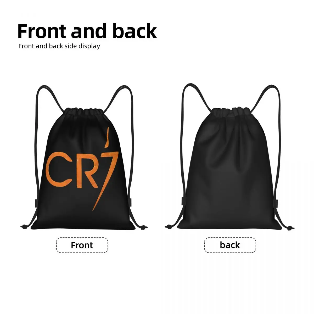 CR7 Football Backpack Drawstring Ronaldos Soccer String Sackpack Gym Bag Sports Bags Water Resistant