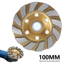 4-Inch HHS Heavy Duty Diamond Grinding Wheel Disc Angle Grinder Concrete Granite Marble Tile Masonry Professional Woodworking