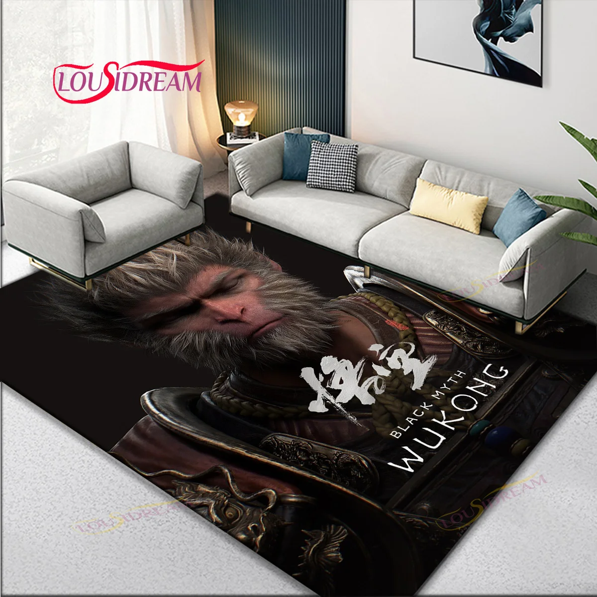 

Black Myth Wukong China Latest Video Games Area Carpet Large Rug for Living Room Bedroom Playing Doormat Decor Floor Mat Gift