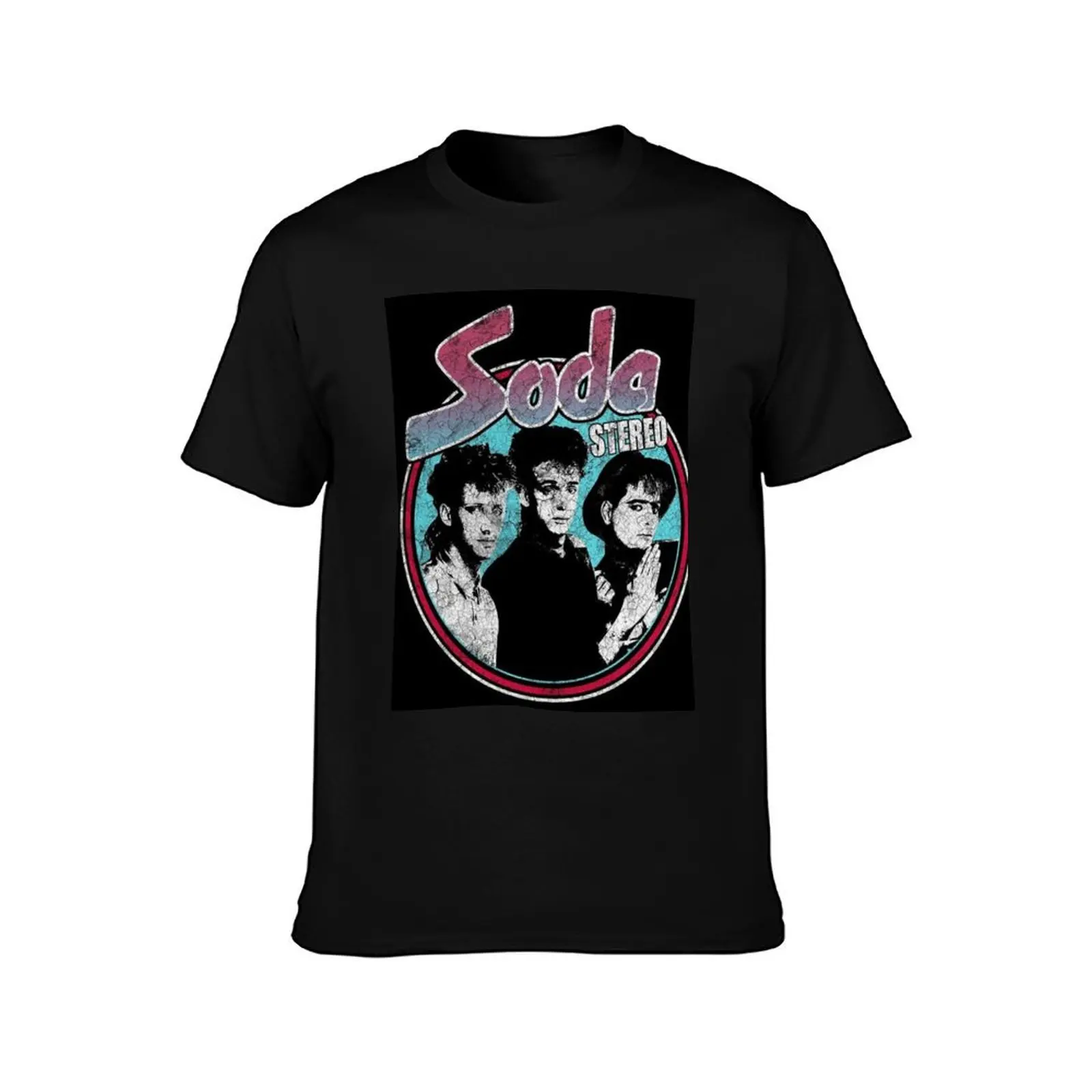 Soda Stereo Band. T-Shirt Summer Casual Cotton Tee Oversized Streetwear Tops Vintage Graphic Print Loose Fit Short Sleeve