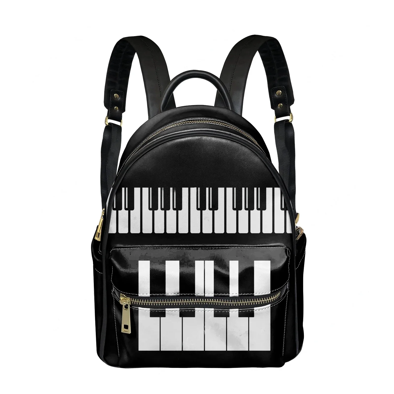 

Music Piano Notes Print Pattern Backpack Womens Men Double Shoulder Bag Business Travel Bookbag Rucksack Gift Daypack