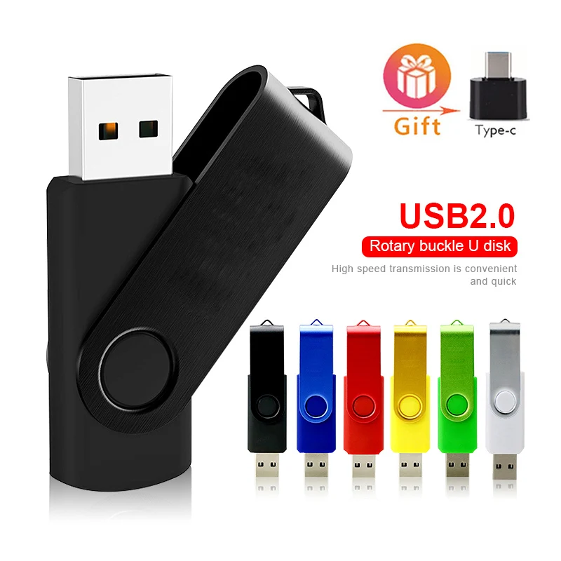 محرك أقراص دائري ملون USB عالي السرعة ، عصا ذاكرة ، نوع-C ، OTG للهاتف ، 4 جيجابايت ، 8 جيجابايت ، 16 جيجابايت ، 32 جيجابايت ، 64 جيجابايت ، GB ، GB